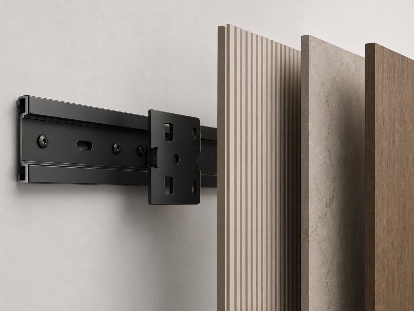 Macro render of the Shanex connector system showing brushed aluminium, precision engineering, and premium finishes.